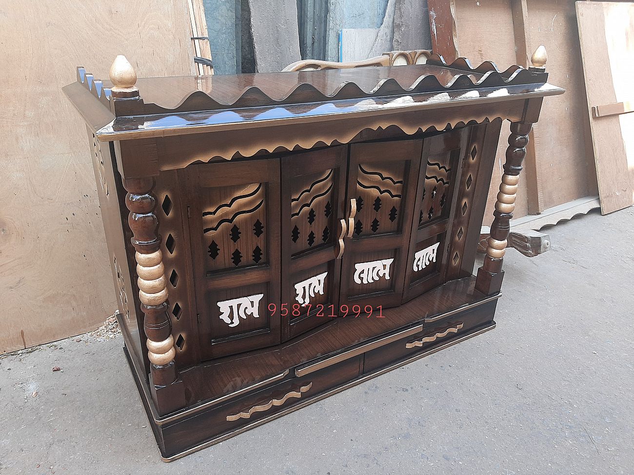 Teak wood & ply temple