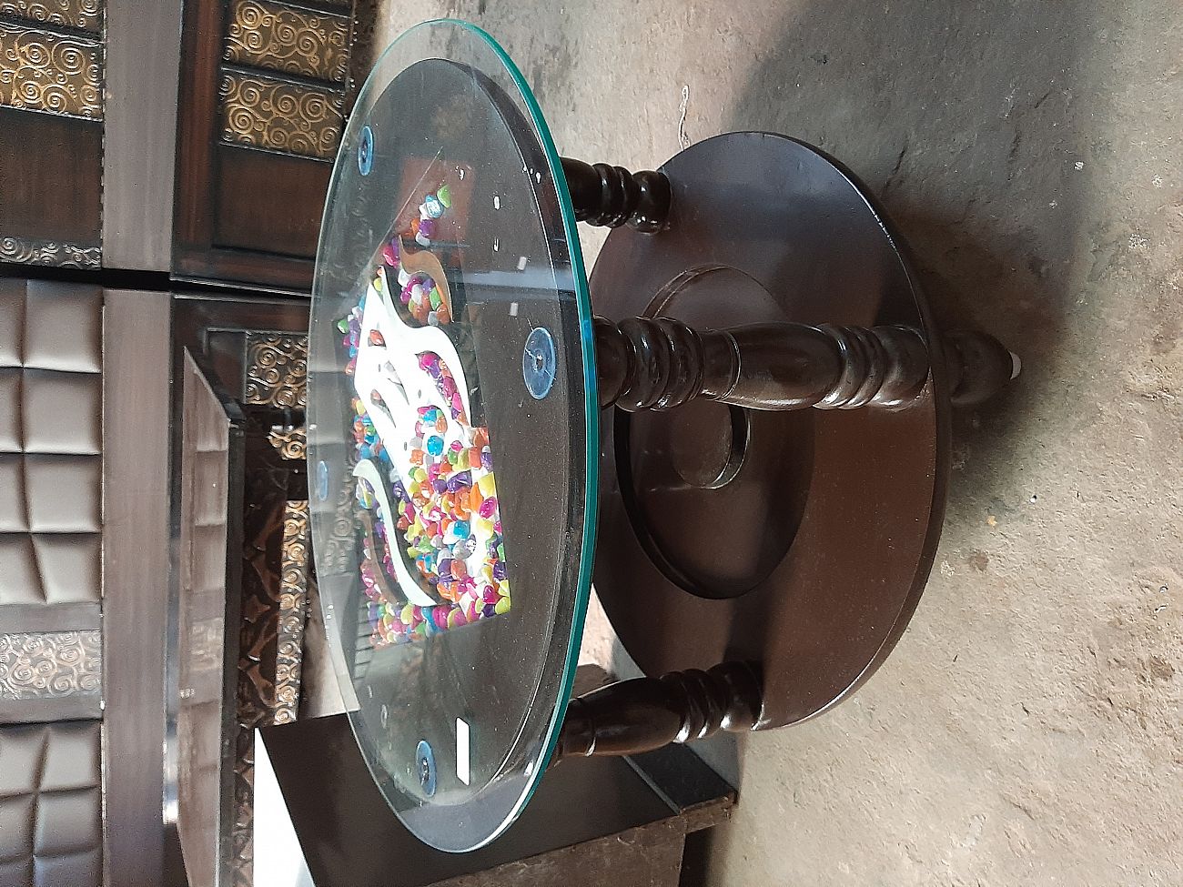 Center table round glass top