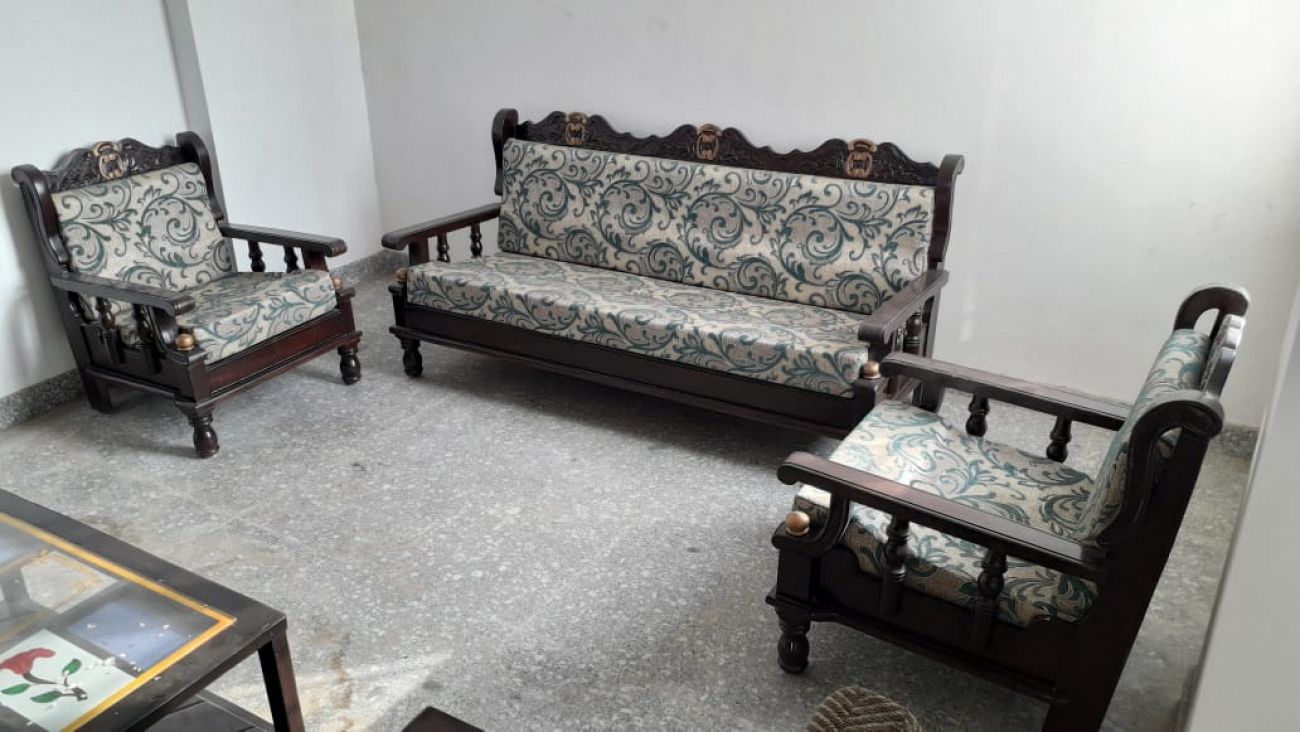 silver green fabric sofa set sold and available on order